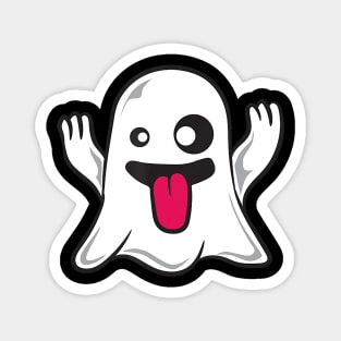 Funny ghoul face halloween ghost emojis easy quick Magnet