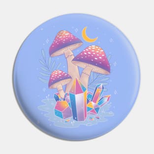 Night Mushrooms Pin