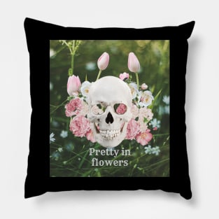 rebell in flowers Pillow