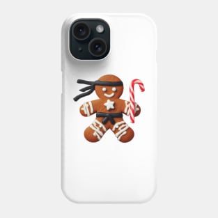 Funny Ninja Gingerbread Man Cookie Candy Cane Sword Phone Case