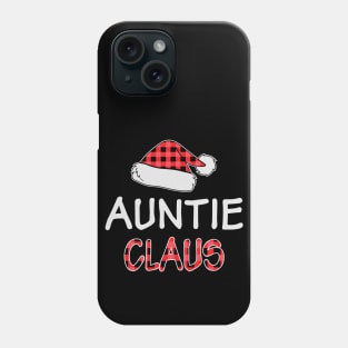 Auntie Claus Red Buffalo Plaid Matching Family Christmas Gift Phone Case