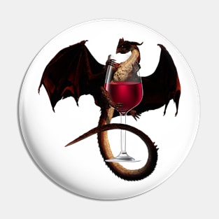 Fantasy Red Wine Dragon Pin