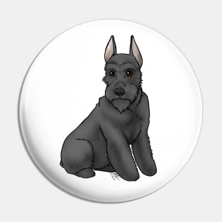 Dog - Miniature Schnauzer - Black Cropped Pin