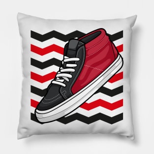 Skate Grosso Mid Black Red White Sneaker Pillow