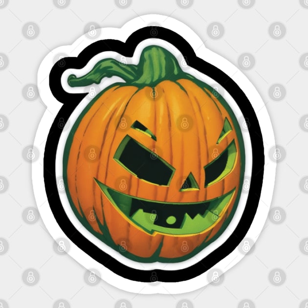 Smiley Face with Pumpkin Eyes Sticker - Sticker Shuttle