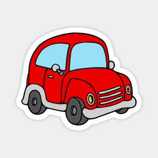 Tiny Red Car Magnet