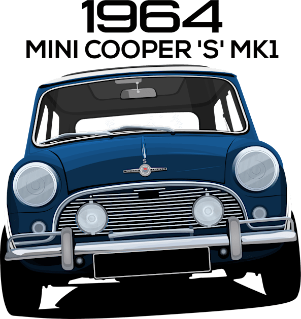 1964 MINI Classic Cooper Kids T-Shirt by Ajie Negara