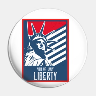 4th Of July Statue Of Liberty American Pin