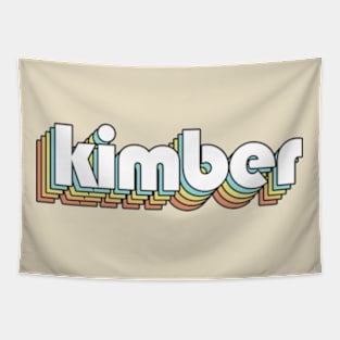 Kimber - Retro Rainbow Typography Faded Style Tapestry