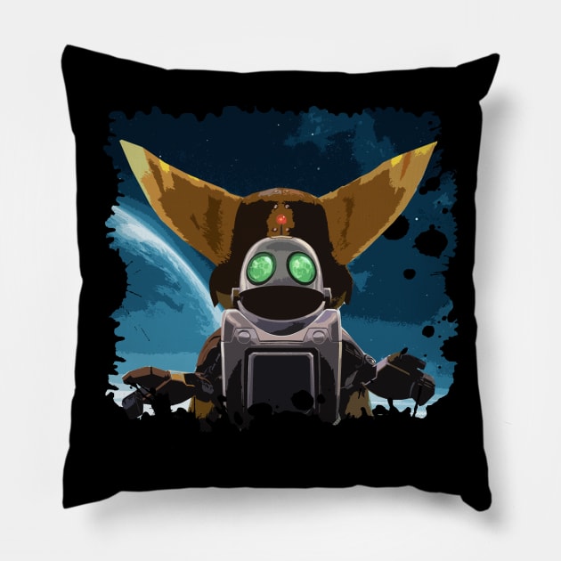 Ratchet & Clank - A new adventure Pillow by Domadraghi