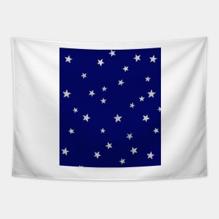 Pretty Y2K Glitter Stars Design in Royal Blue Tapestry