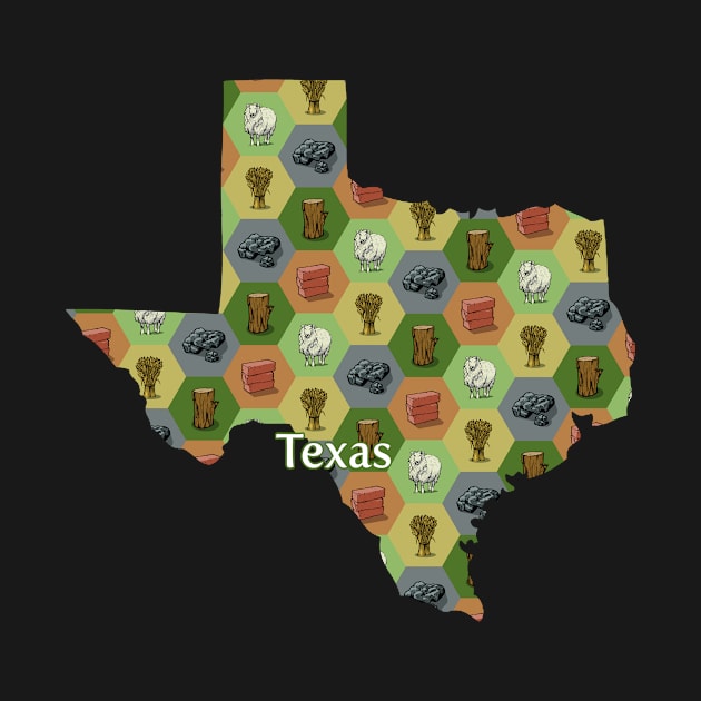 Texas State Map Board Games by adamkenney