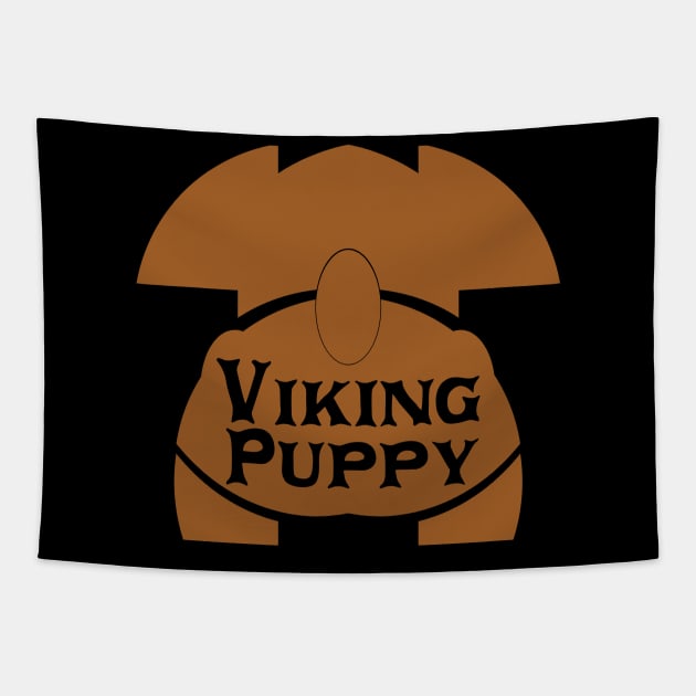 Viking Puppy Tapestry by Sunil Belidon