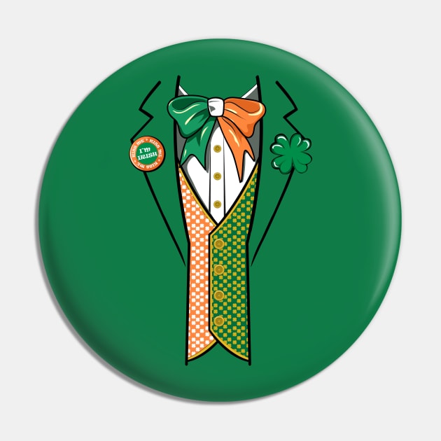 Funny Irish Leprechaun Costume St. Patrick's Day Kids Gift Pin by BadDesignCo