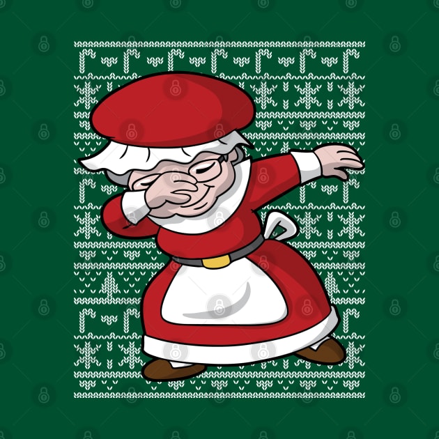 Dabbing Mrs Claus Ugly Christmas Sweater by E