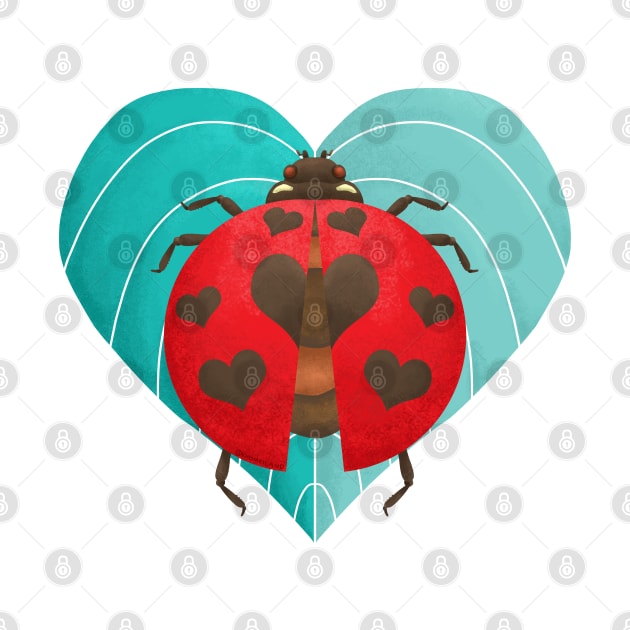 Ladybug with Heart pattern on Wing by Khotekmei