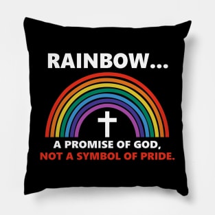 Rainbow A Promise Of God Not A Symnol Of Pride Pillow