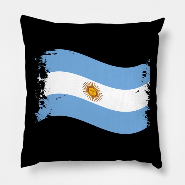 Argentina Flag Pillow by albaley