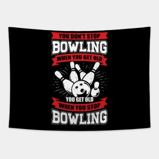 Bowling Old Man Grandpa Bowler Grandfather Gift Tapestry