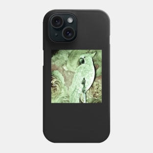 PEARL PARROT COCKATOO PRINT ART EXOTIC POSTER Phone Case