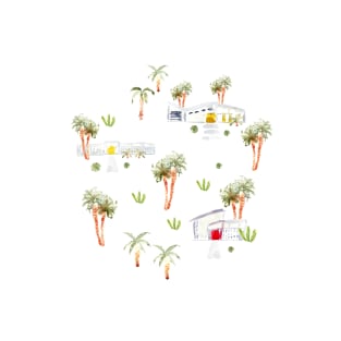 Palm springs mid century modern | Watercolor T-Shirt