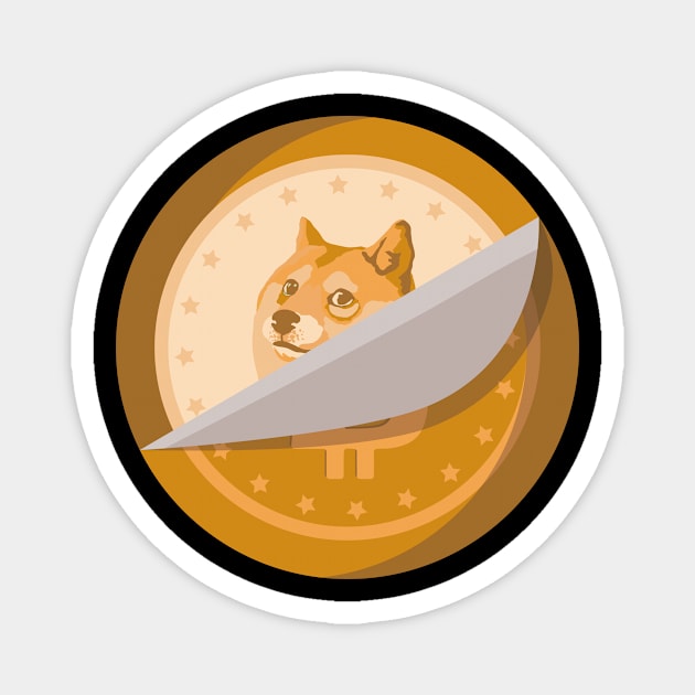 Dogecoin the New Bitcoin Crypto Design Magnet by Popculture Tee Collection