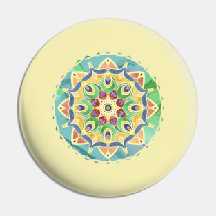 Sand and Silk Mandala Pin