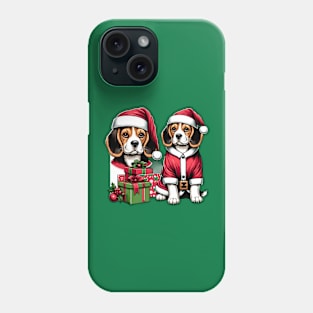 Beagle Dogs Christmas Phone Case