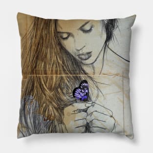 Blue Butterfly Pillow