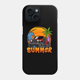 Jeep Wrangler Summer Holiday - Red Phone Case