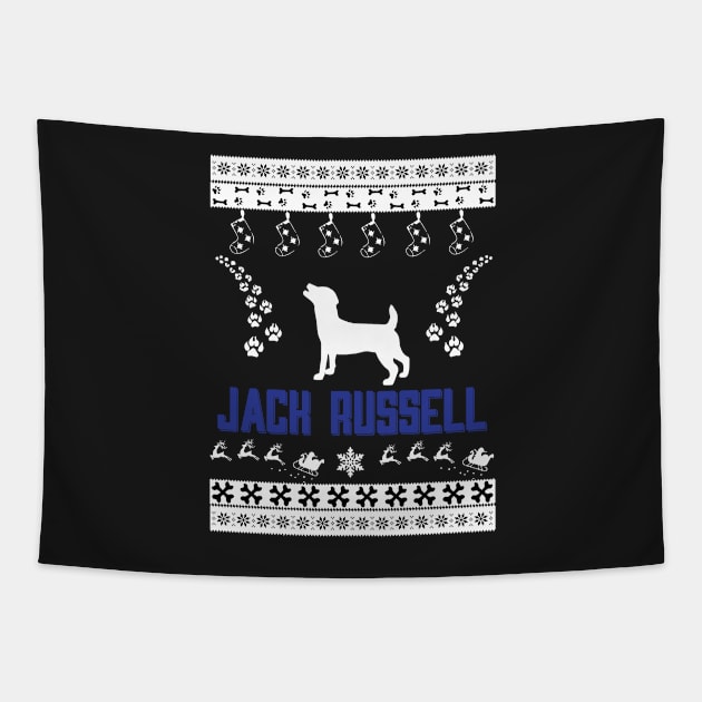 Merry Christmas JACK RUSSELL Tapestry by bryanwilly