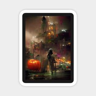 RAINY HALLOWEEN NIGHT IN NEW YORK Magnet