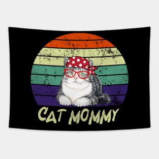 cat mommy vintage Tapestry