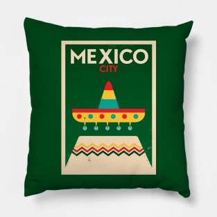 Mexico Poster Design Pillow