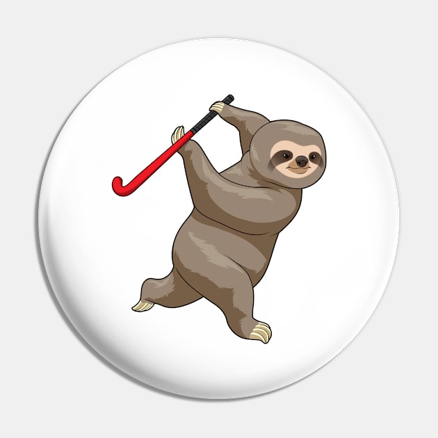 Sloth Hockey Hockey bat Pin by Markus Schnabel