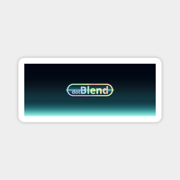 dotBlend Dark Teal Gradient With Logo Magnet by Markus's Store