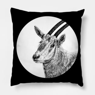 Scimitar-horned oryx Pillow