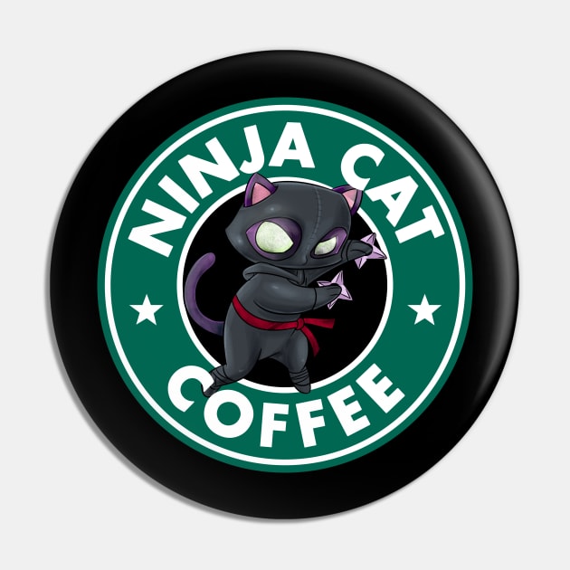 Ninja Cat Coffee Pin by peekxel