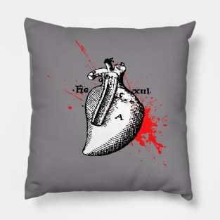 Blood Splattered Heart Pillow