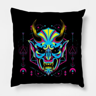 hanya mask mecha popart Pillow