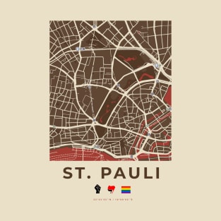 St. Pauli - Hamburg - Street Map T-Shirt