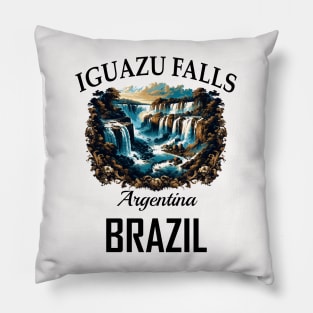 Iguazu Falls Argentina -Cool Baroque style illustration Pillow