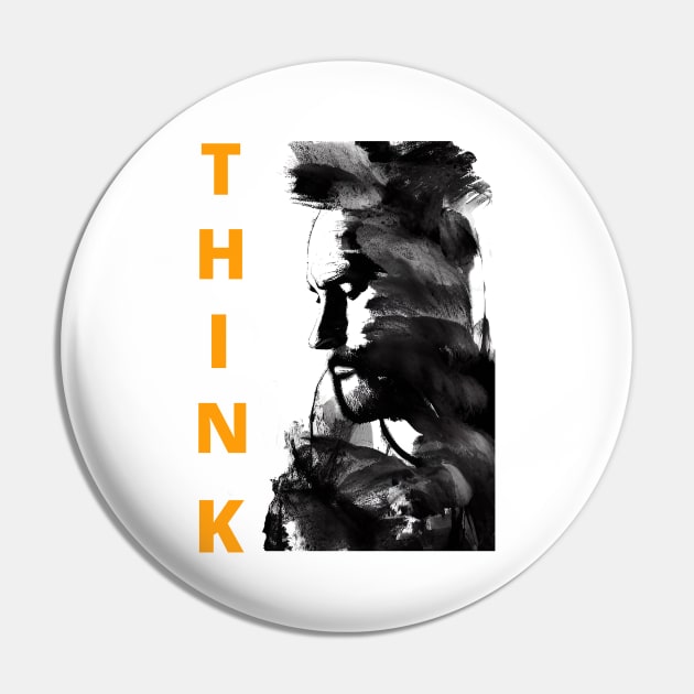 Thinking Man - Think To Change The World Pin by Dippity Dow Five