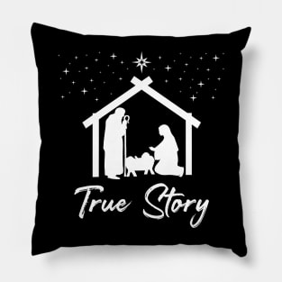 Christmas Nativity True Story Nativity Scene Pillow