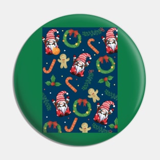 Gnome Pattern Christmas Pin