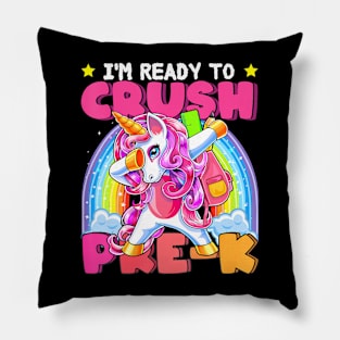 Crush Pre K Dabbing Unicorn Back To School Girls Pillow