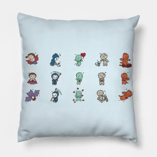 Cute Little Monster Valentines Pillow