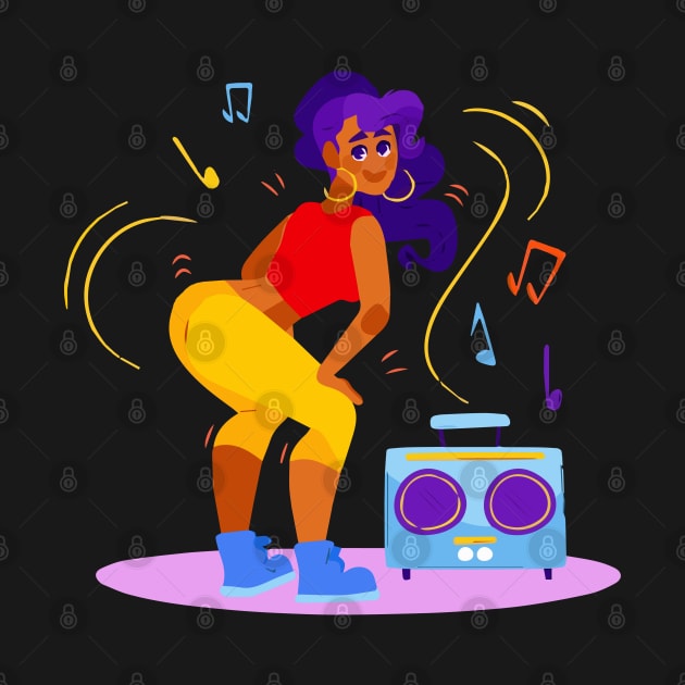 Girl dancing on loud music by Right-Fit27