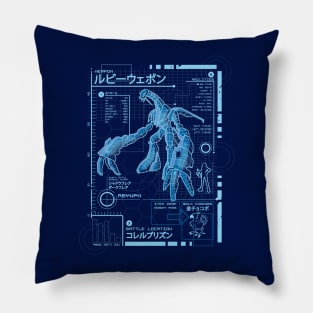 Ruby Blueprint Pillow