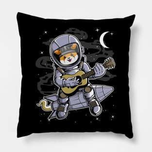 Astronaut Guitar Floki Inu Coin To The Moon Floki Army Crypto Token Cryptocurrency Blockchain Wallet Birthday Gift For Men Women Kids Pillow